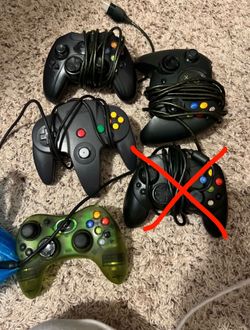 Nintendo 64 and OG Xbox controllers