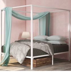 Queen canopy bed and Pilates machine
