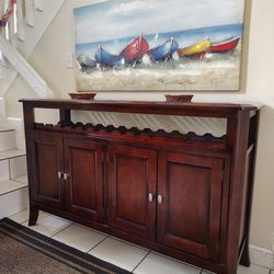 SOLID WOOD ENTRY TABLE BUFFET BAR DELIVERY AVAILABLE