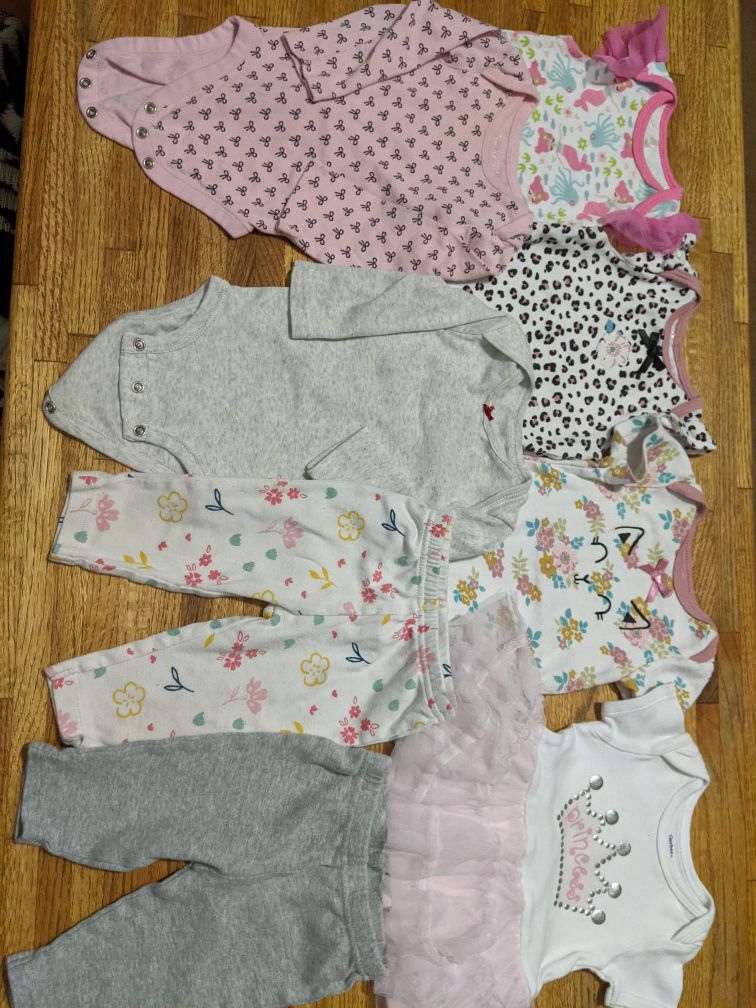 Baby girl clothes for 3 month all for $5