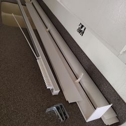 Vertical Blind / Head Rail Track + Louvers for 60" Wide x 80" Tall Door or Window