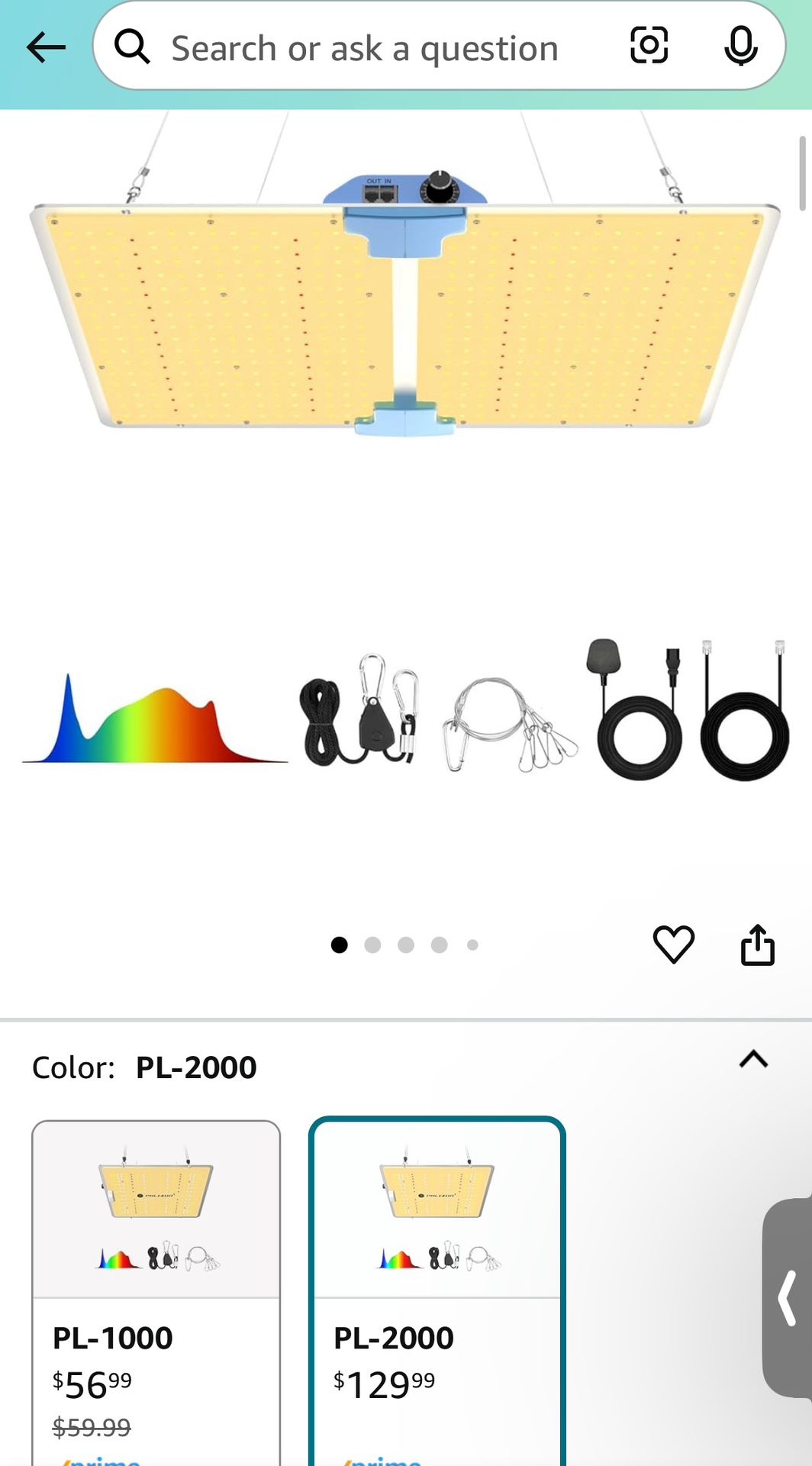 Phlizon PL2000 Plant LED Grow Light