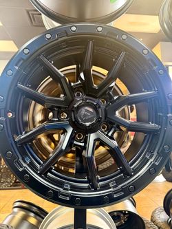 On sale. FUEL 20x9 5x150 Black Wheels & 33x12.50-20 Tires for TOYOTA TUNDRA SEQUOIA & Lexus 5 lug (We Finance)