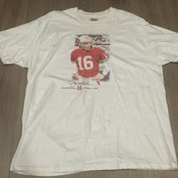Vintage 1997 San Francisco 49ers Joe Montana Jersey Retirement T-Shirt XL