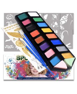 Brand new! Professional Face Paint Kit for kids, FDA Compliant,Safe and None Toxic,Brushes+Stencils+Tattoo Stickers - Classic 16 colors