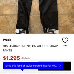 Prada Gabardine logo pants 