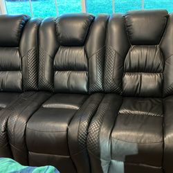 New leather recliner