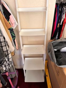White book shelf
