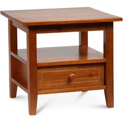 New 19 Inch High Tall Frame End Table Set Nightstand Closer Shelf Corner 