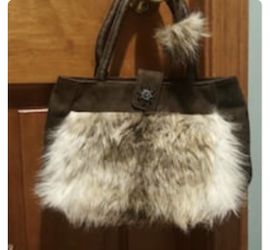 Faux fur purse