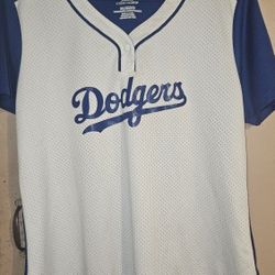  Camiseta de malla con cuello en V de Los Angeles Dodgers de Majestic. 