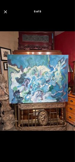 Mid Century 1957 Museum Art, listed artist, abstract or on campus signed