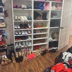 Shoe Shelves & Mirror Stand & Makeup Drawer 