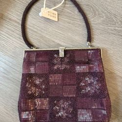 Boho Beaded Shell Clutch Purse