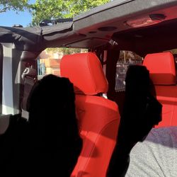 Red Seat Covers - Jeep Wrangler  Fits 2013-2017 