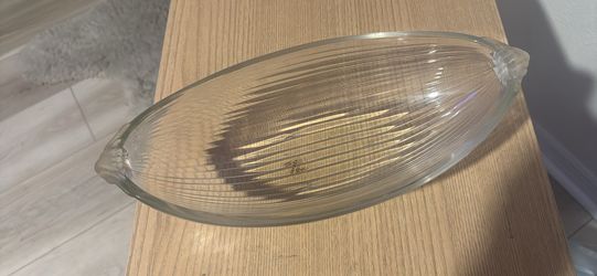 Mikasa Crystal Ribbed Oval Serving Dish