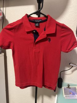Polo collar red shirt