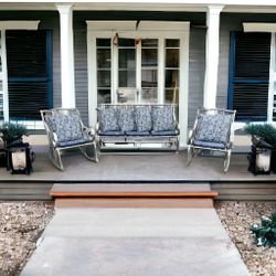 Metal Porch Furniture With Porch Cushions