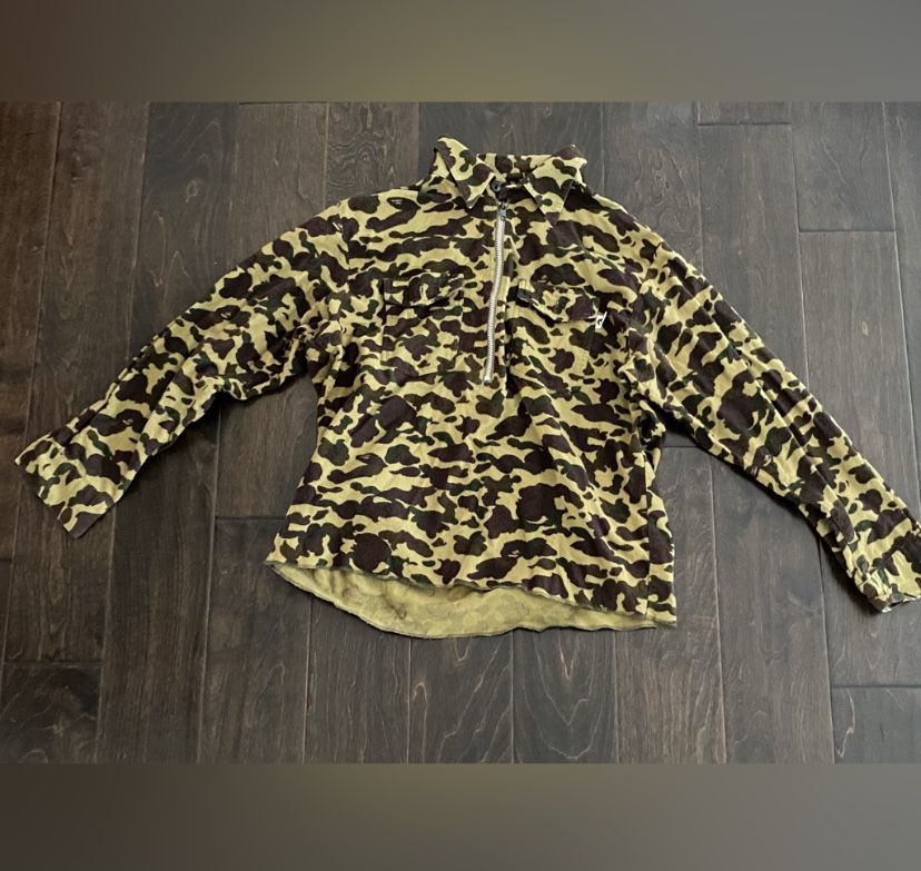 Bape 1st Camo Half Zip Pullover Shirt