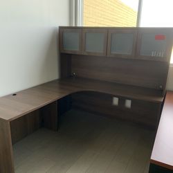 Used Desk L Shape With Hutch 72”x78”