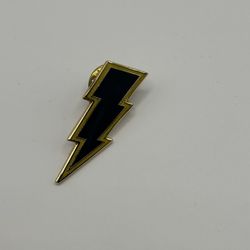 Vintage 1990s Lightning Bolt Enamel Pin