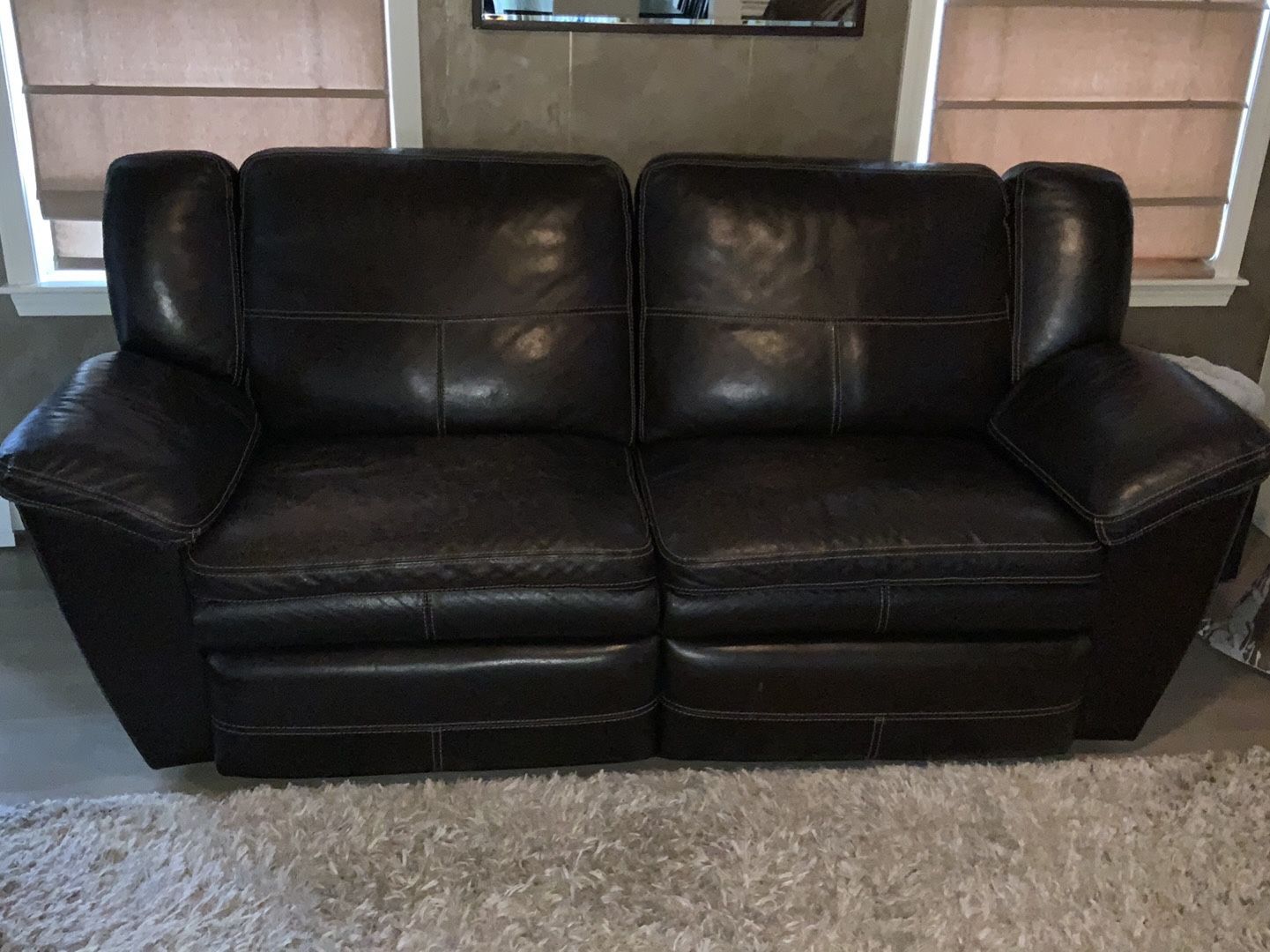 Two Dark Brown Leather Reclining Sofas Lazboy for Sale in Taunton, MA OfferUp