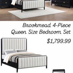 4-Pc Queen size Bedroom set. $53 Down Payment 