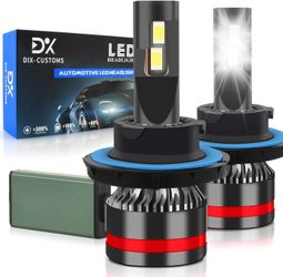 Set of 2 LED headlight bulbs, cool white LED chips