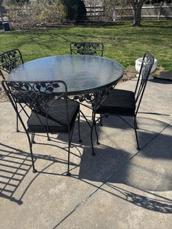 Black Iron Dinette Set