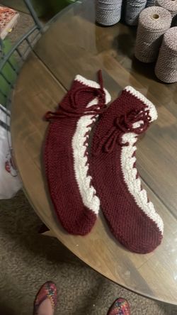 Handknit Slipper Socks Knitting
