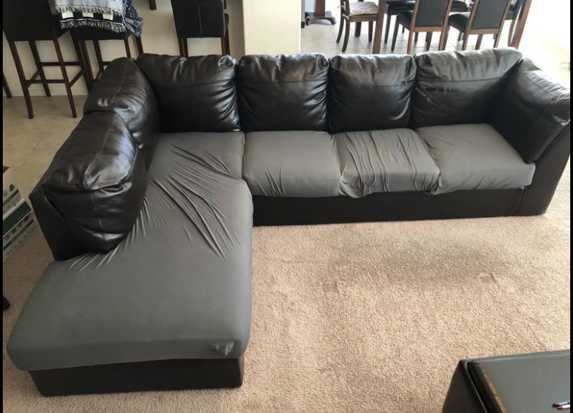 Beautiful Leather Sectional 
