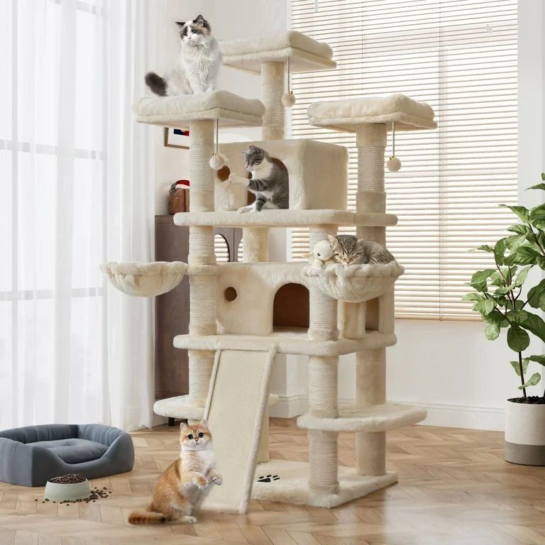 Beige Cat Tree 68”