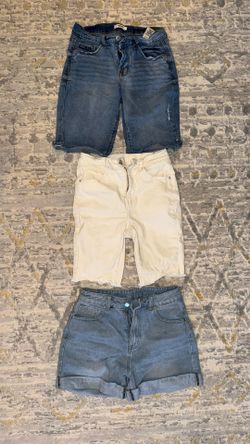 Women or Junior  3 Pieces Of Short Jeans Set , Boy short Jeans