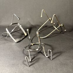 Set of 3 Vintage Chip & Dip Bowl Set Cradle Stands