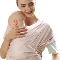 Baby Carrier Wrap，Easy to Wear Baby Sling Wrap, Newborn to Toddler Carrier 7-35
