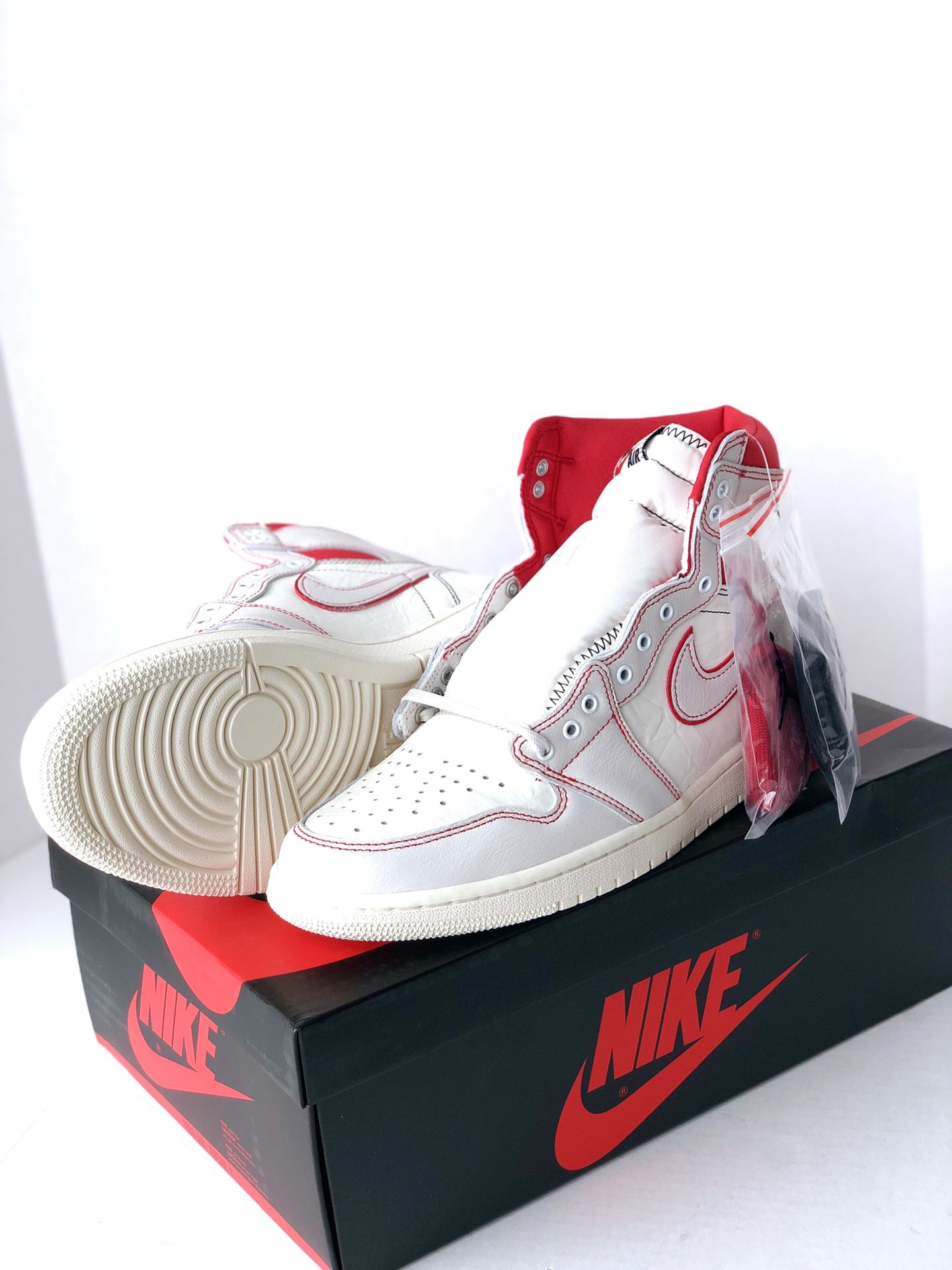 Air Jordan 1 Retro High OG Phantom Gym Red Shoe Size 10.5