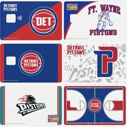 Pistons Bank Card Skins Credit Card Skins Sticker