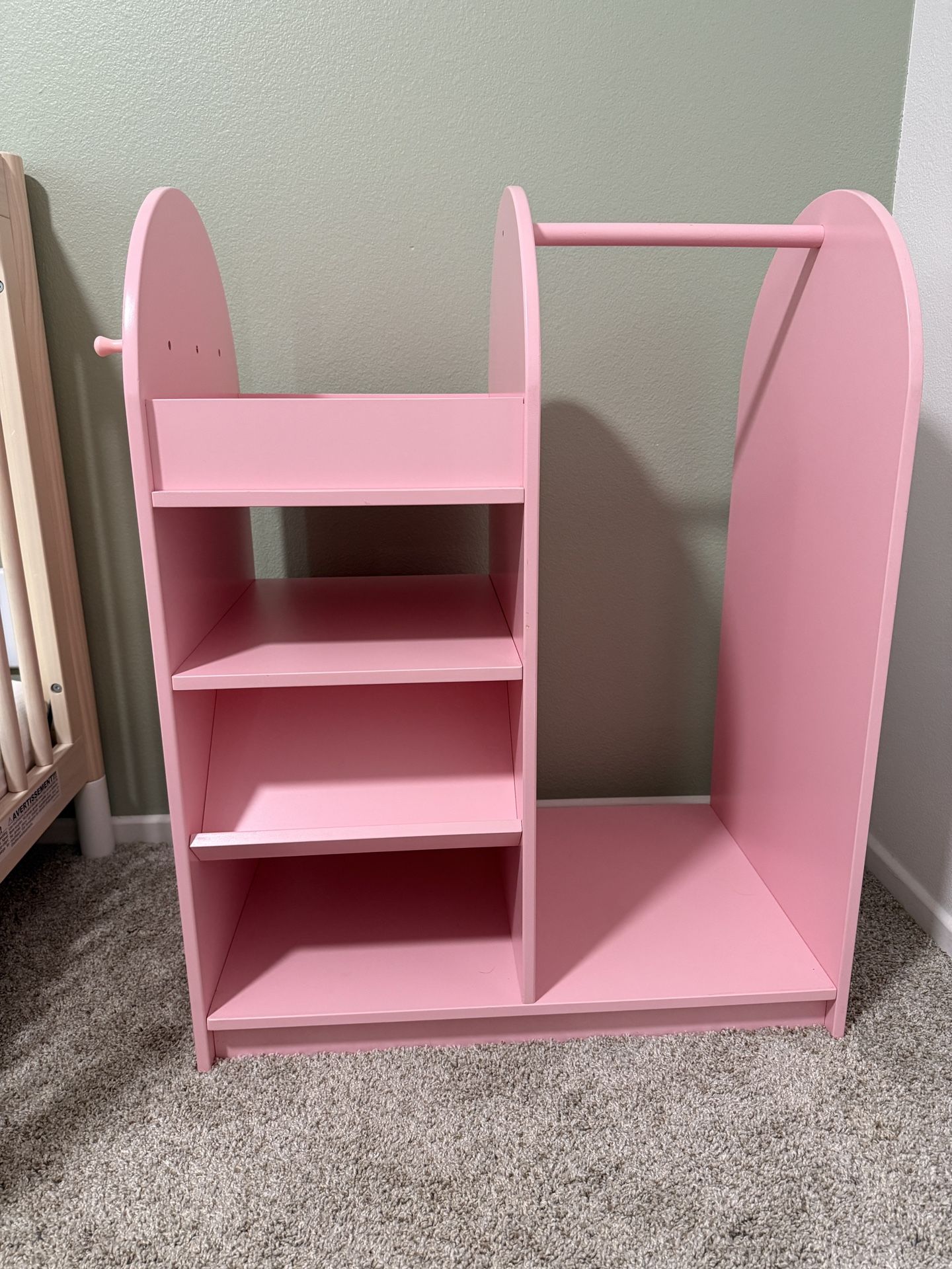 KidKraft Wooden Fashion Pretend Dress-Up Station Furniture, Pink