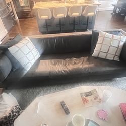 Arhaus malta leather couch for sale