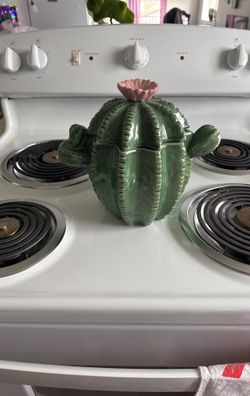 Cactus cookie jar