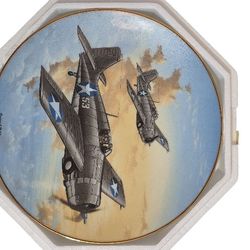 Hamilton Collection Great Fighter Planes of WWII F-4F Wildcat Limited Edition Plate #0133C w/ COA & Original Box