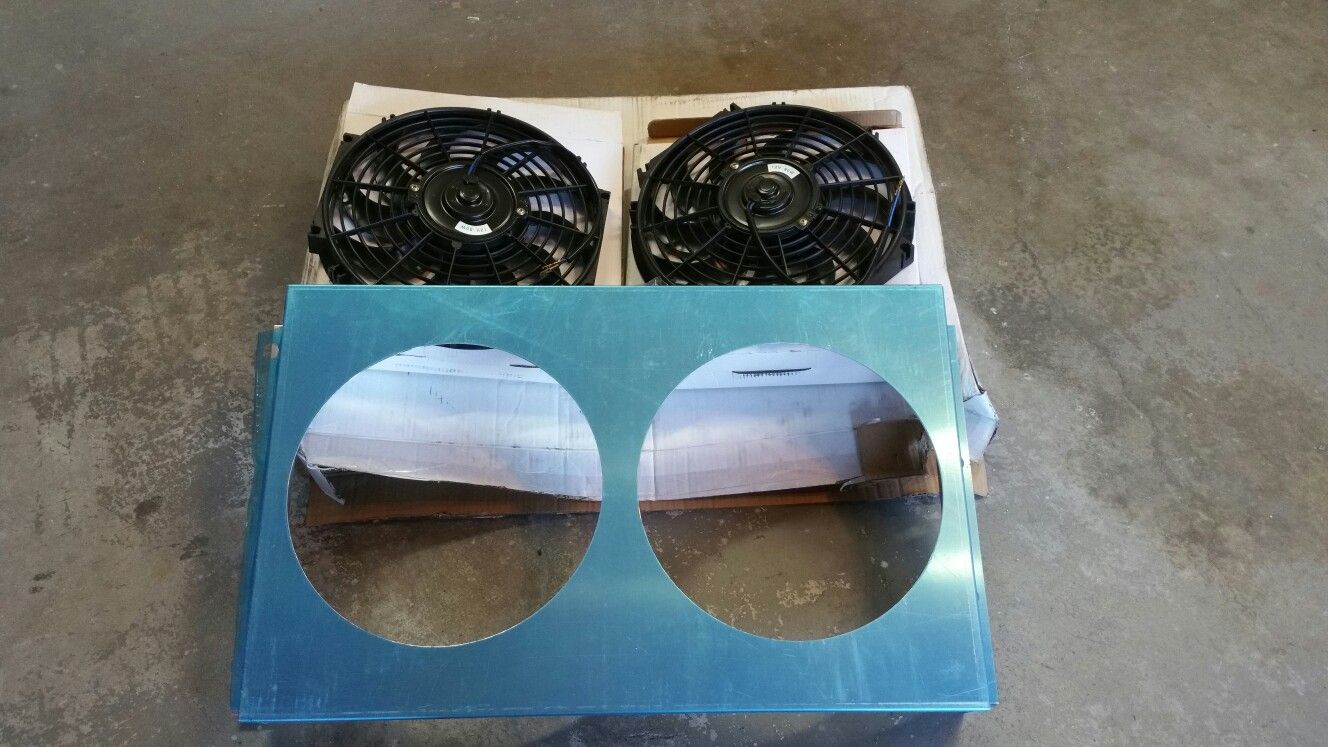 1966-1967 Chevrolet Cold Case Aluminum Radiator & Fan Kit, MT, Dual 12