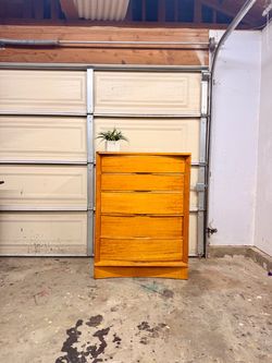 MCM 5-Drawer Tall Wood Dresser Chest
