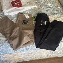 Youth Boys Volcolm Skater Flat Front Pants Size 12