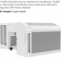 GE Profile ClearView Inverter Window AC (U-Shaped) 10,300 BTU – Like New