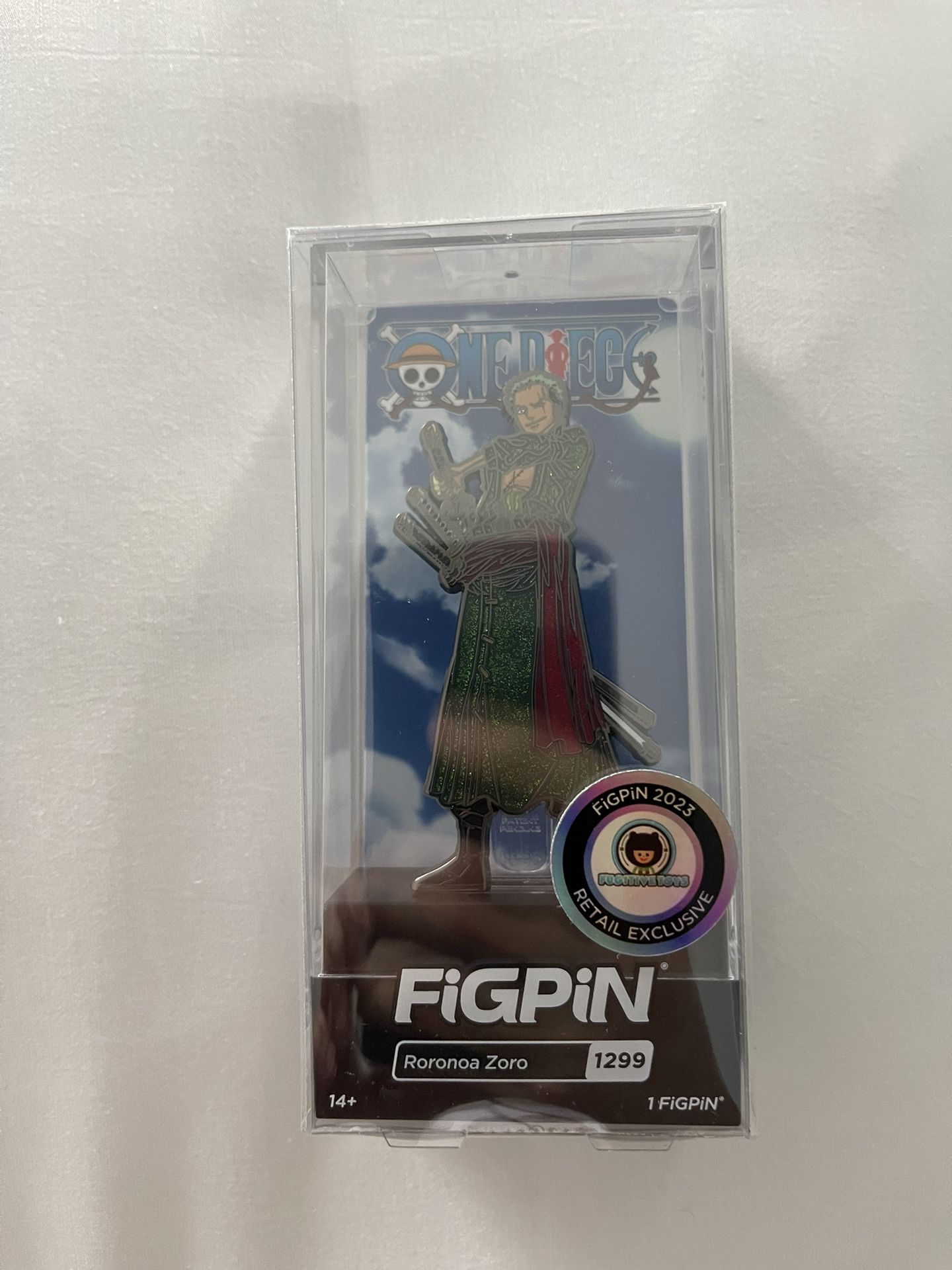 Roronoa Zoro Glitter San Diego Comic Con Fugitive Toys Exclusive LE 500 Figpin 