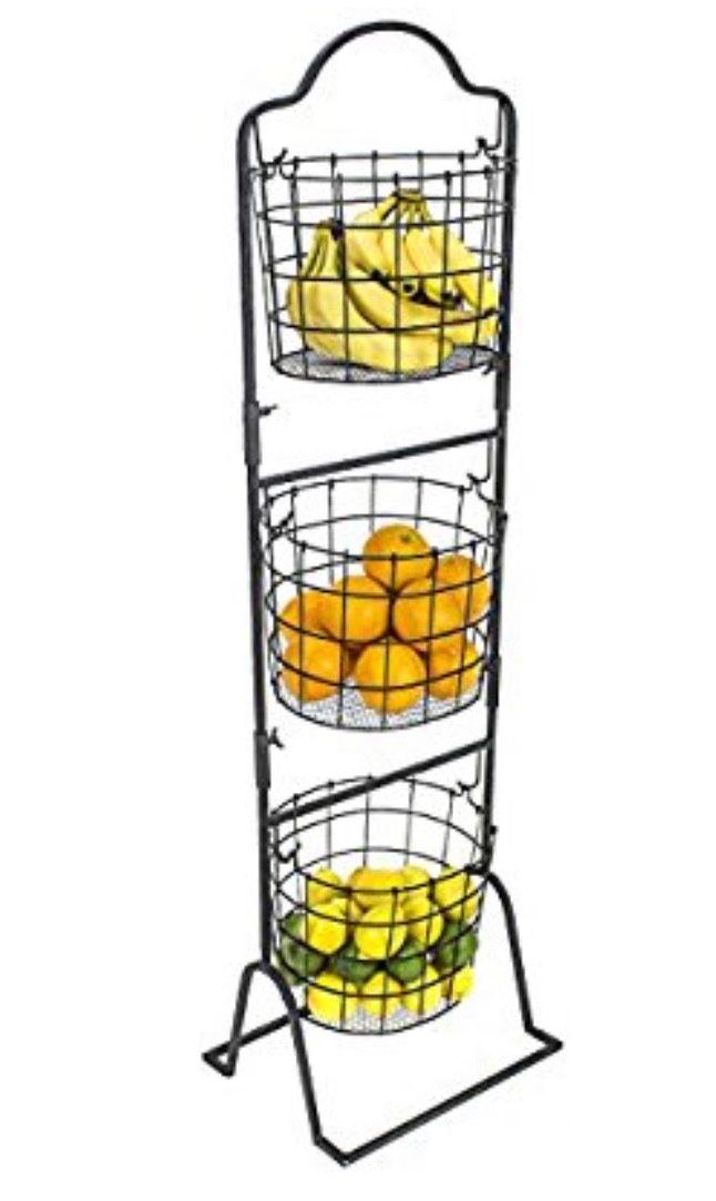 Brand new 3-tier metal storage baskets