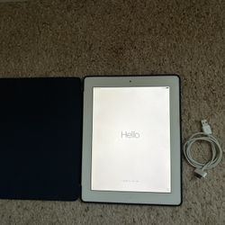 iPad 2 with Nice Case, Screen Protector and Charging Cable!