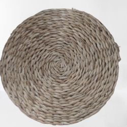 Natural Table Mat Handmade Round Woven Placemat Rush Thermal Insulation Dining I Have 8 Used But Great Conditions 