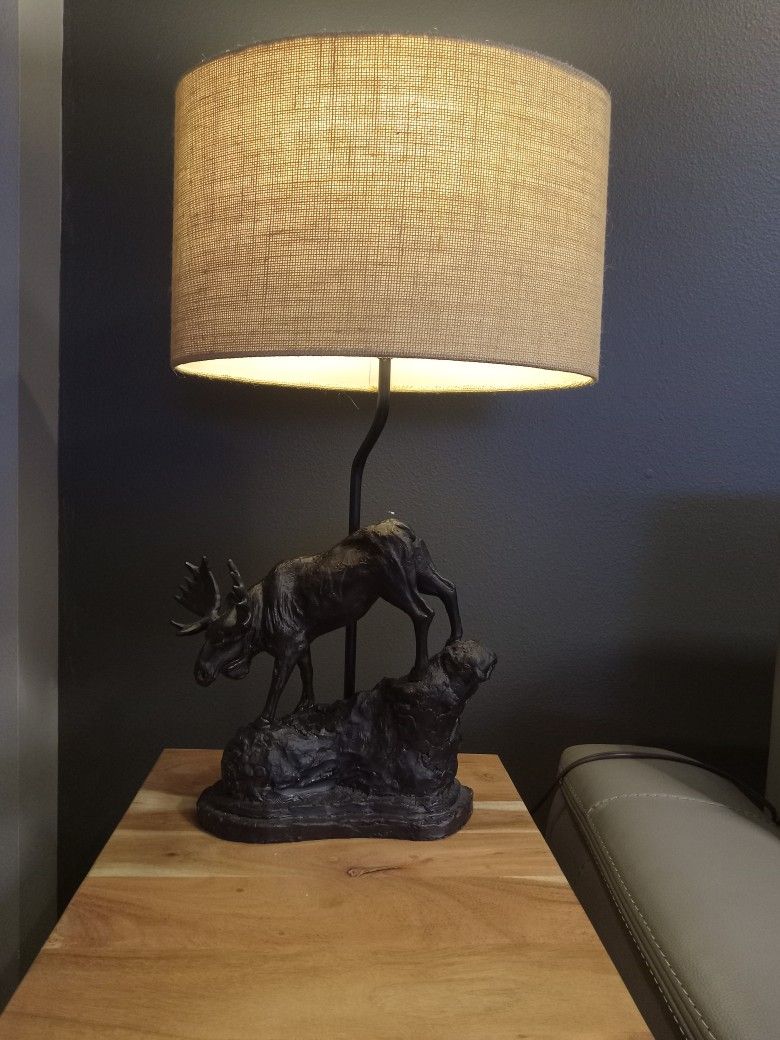 Handmade Moose Lamp